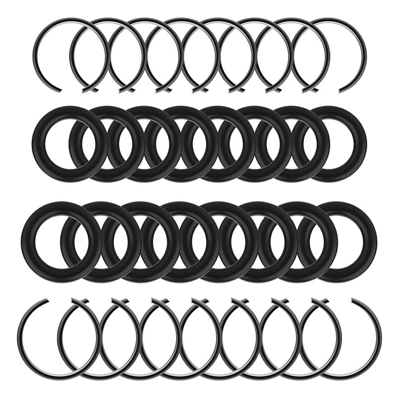 Timsec 20 Packs Impact Retaining Ring Clips with O-Rings, 3/8" & 1/2" Friction Rings Socket Retainer Kit for Electric & Pneumatic Impact Wrench, Square Drive Replacement Parts - Image 1